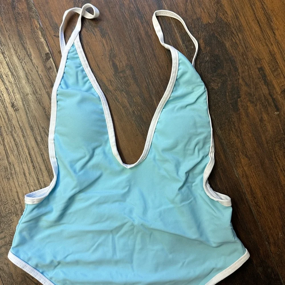 Light Blue One Piece Swimsuit.  <<<<<93>>>>>